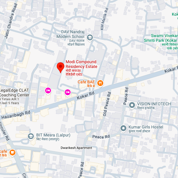 Map showing the Dubey & Associates office location